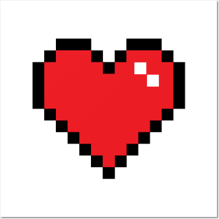 Pixel Heart Posters and Art